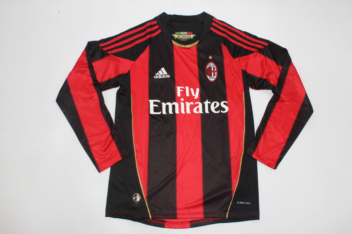AAA Quality AC Milan 10/11 Home Long Soccer Jersey